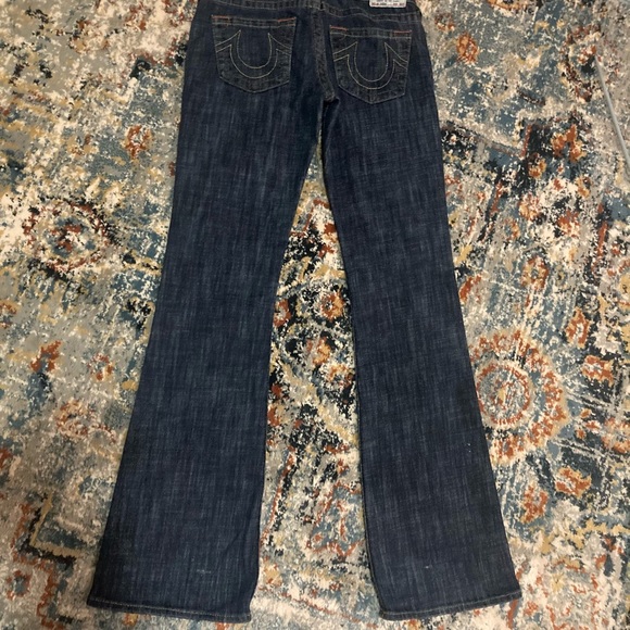 GUC True Religion Jeans size 28 flare dark wash - Picture 2 of 11